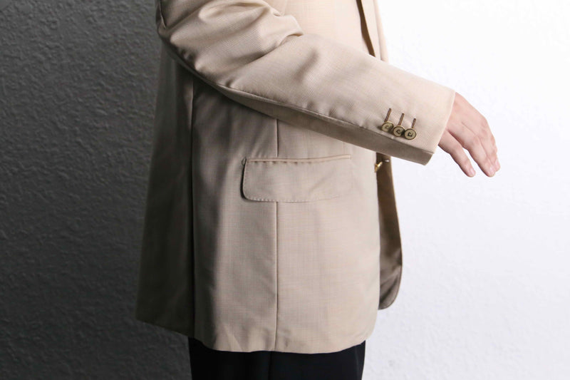 "PIERRE CARDIN" miniature check wool tailored jacket