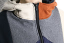 "Re:make" multi panel zip hoodie