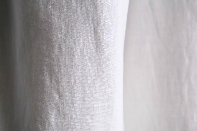 white linen easy wide pants