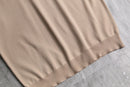 beige big collar polo shirt