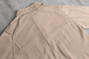 beige big collar polo shirt