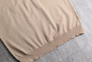 beige big collar polo shirt