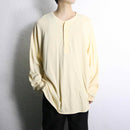 "ARMANI EXCHANGE" cream henley neck over pullover
