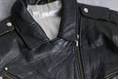 black 4 pockets belted double riders jacket