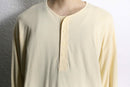 "ARMANI EXCHANGE" cream henley neck over pullover