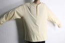 "ARMANI EXCHANGE" cream henley neck over pullover