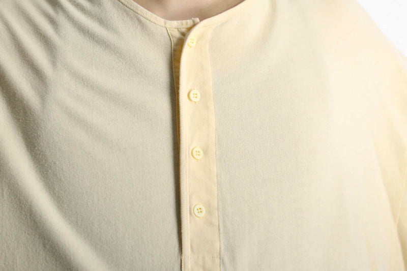 "ARMANI EXCHANGE" cream henley neck over pullover