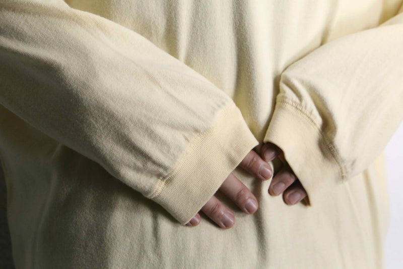 "ARMANI EXCHANGE" cream henley neck over pullover