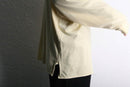 "ARMANI EXCHANGE" cream henley neck over pullover