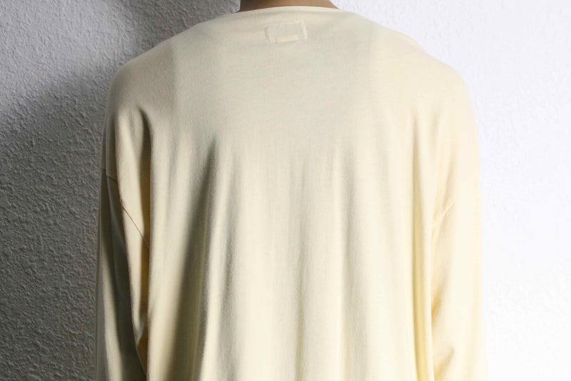 "ARMANI EXCHANGE" cream henley neck over pullover