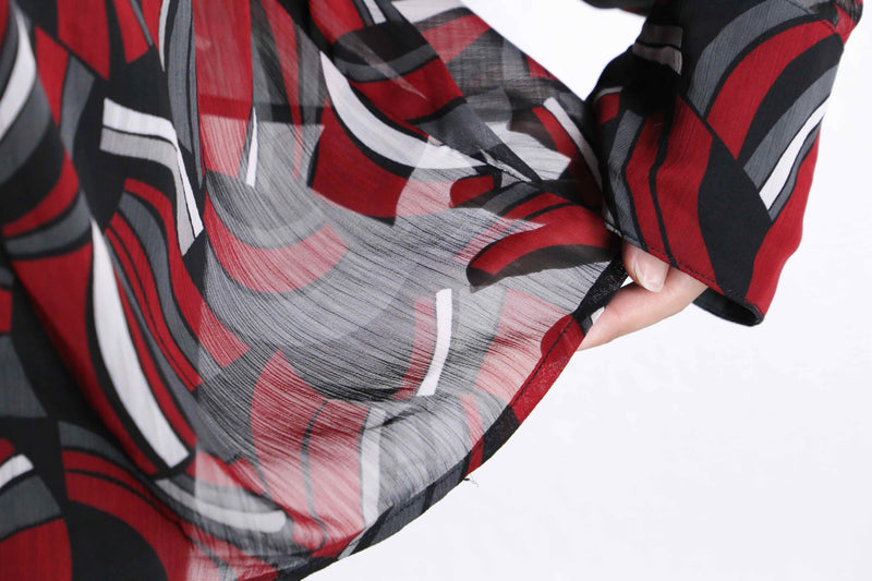 red black color geometry design shirt