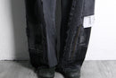 "Re:make" wide straight patchwork black denim pants