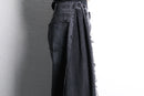 "Re:make" wide straight patchwork black denim pants