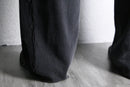"Re:make" wide straight patchwork black denim pants