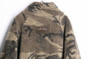 "CABELAS" camo pattern fleece boa jacket