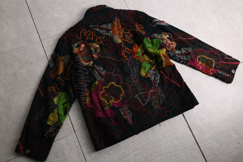 1990s CHICO'S embroidery cotton shirt jacket