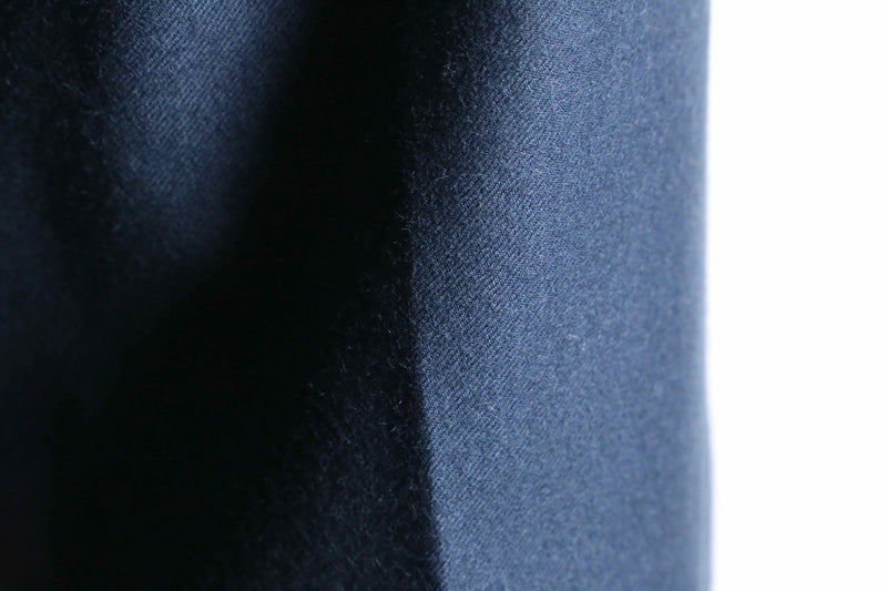 dark blue 2tuck wide tapered wool slacks