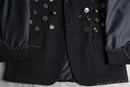 "Re:make" button stitch tailored jacket