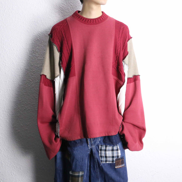 "Re:make" docking loose size design knit