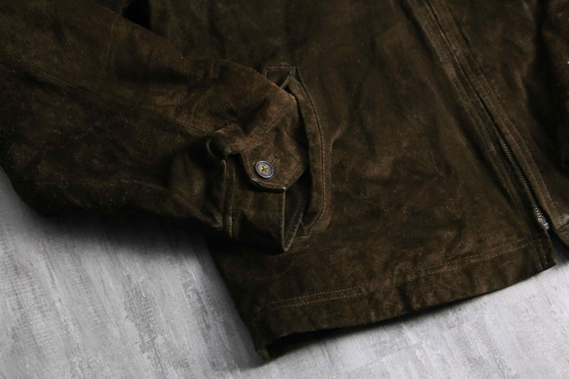 2000s STRUCTURE zip up suede jacket