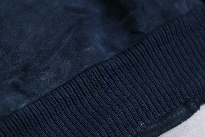 "Levi's" euro vintage sampling navy suede leather blouson