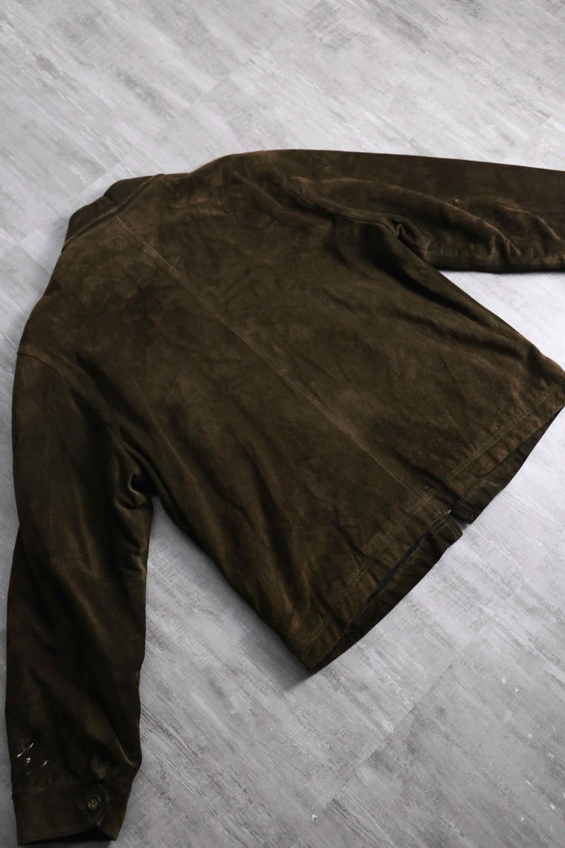 2000s STRUCTURE zip up suede jacket