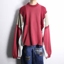 "Re:make" docking loose size design knit