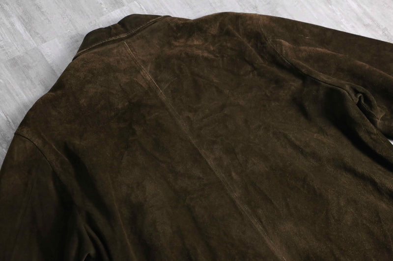2000s STRUCTURE zip up suede jacket