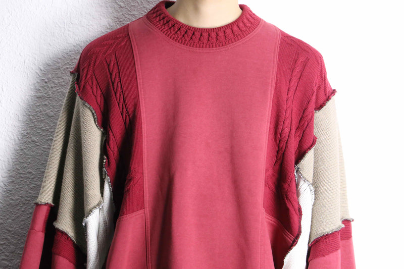 "Re:make" docking loose size design knit