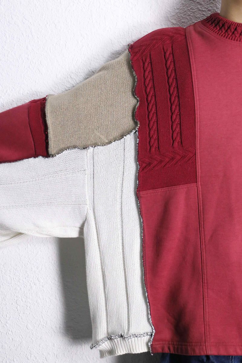 "Re:make" docking loose size design knit