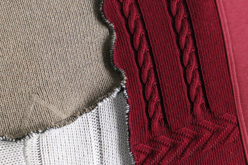 "Re:make" docking loose size design knit