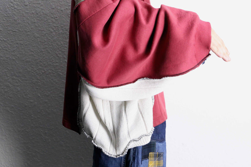 "Re:make" docking loose size design knit