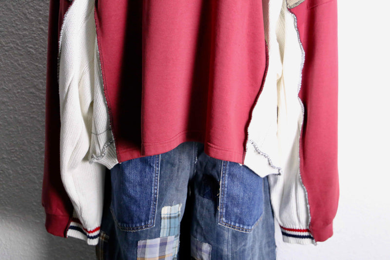 "Re:make" docking loose size design knit