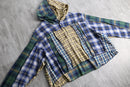 ''Re:make'' random check shirt hoodie