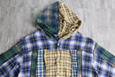 ''Re:make'' random check shirt hoodie