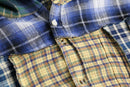 ''Re:make'' random check shirt hoodie