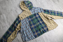 ''Re:make'' random check shirt hoodie