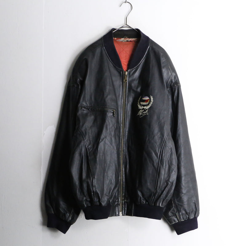 black color goat leather jacket