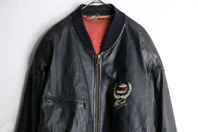 black color goat leather jacket