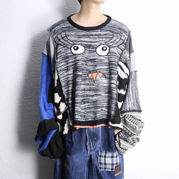 "Re:make" docking loose size crazy knit