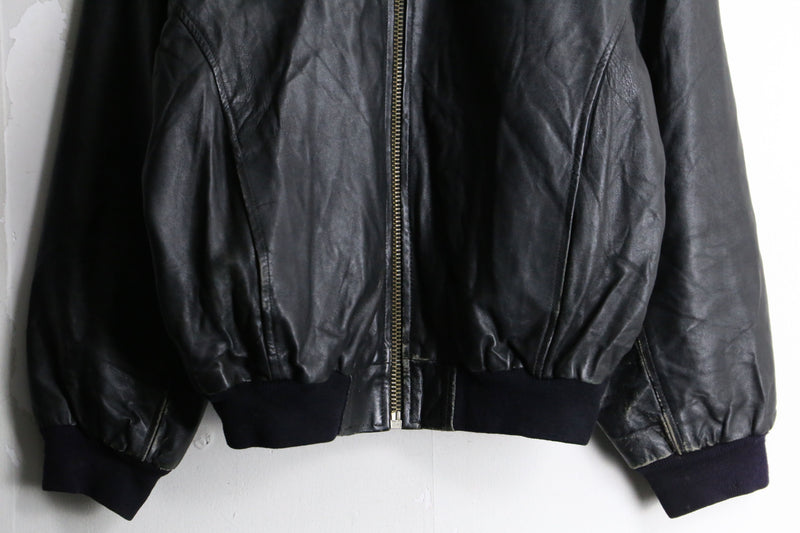 black color goat leather jacket