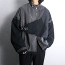 "Re:make" asymmetrical denim docking jacket