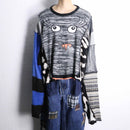 "Re:make" docking loose size crazy knit