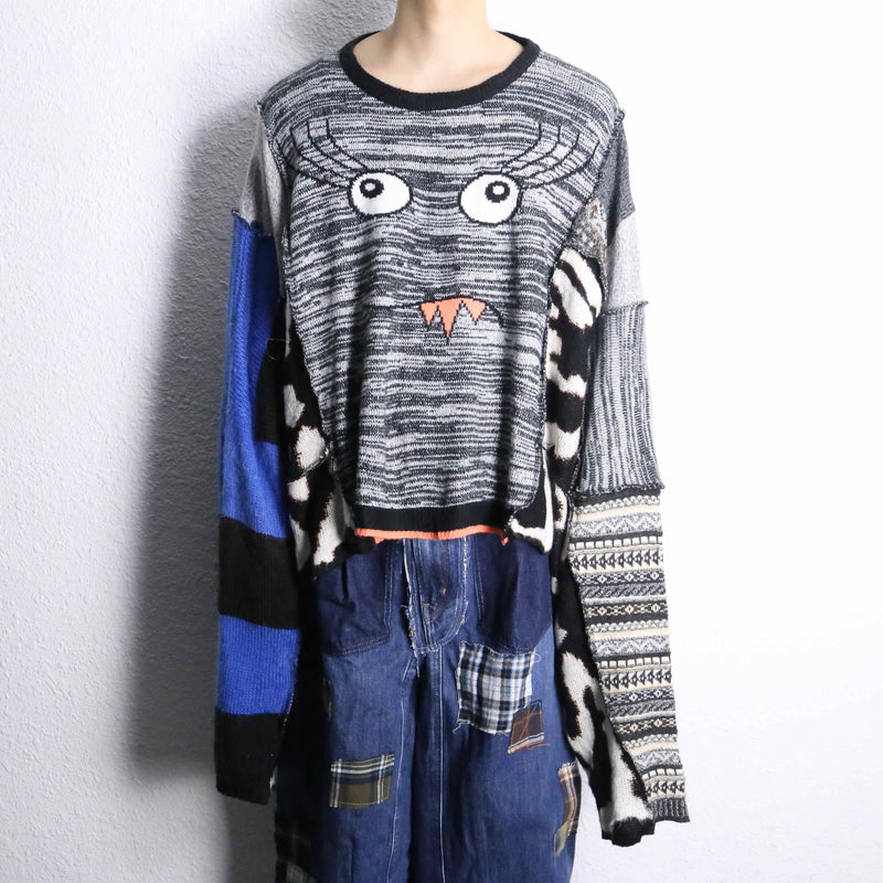 "Re:make" docking loose size crazy knit