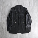 "Re:make" button stitch tailored jacket