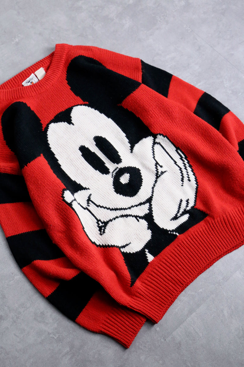 “mickey” design red color knit