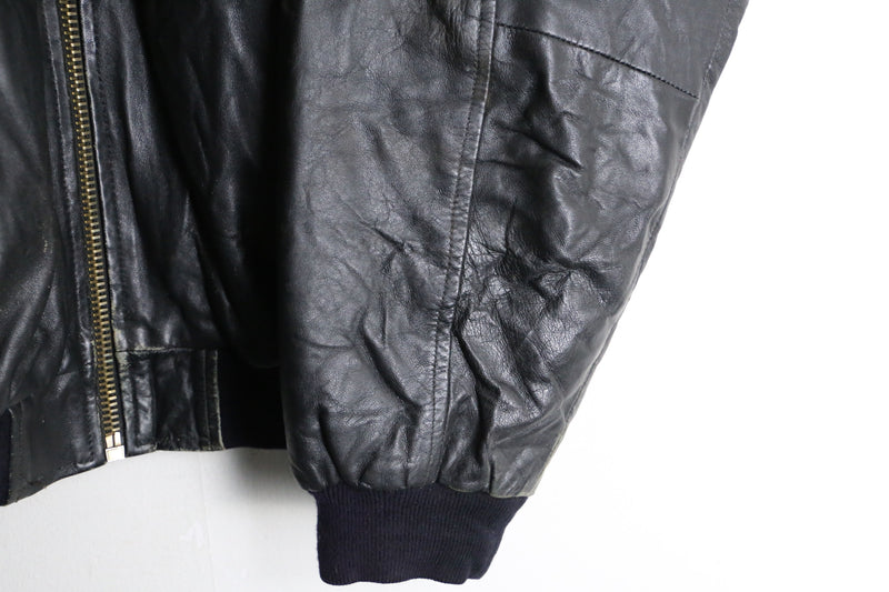 black color goat leather jacket