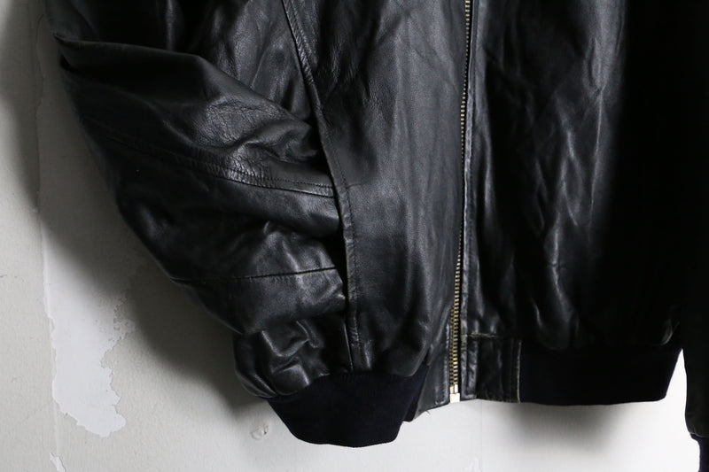 black color goat leather jacket