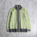 "Eddie Bauer" nordic taset double zip wool knit