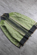 "Eddie Bauer" nordic taset double zip wool knit